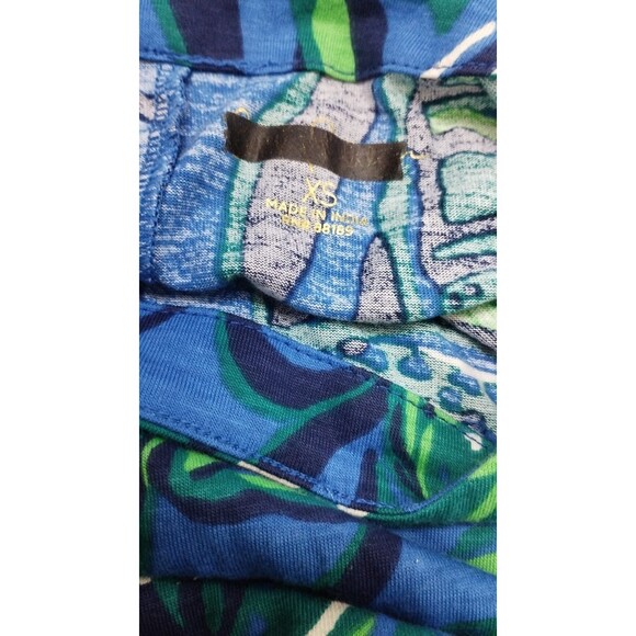 Lilly Pulitzer Elianna Cotton T-Shirt Tunic Mini Dress Leaf Printed XS 282370 - Picture 10 of 10